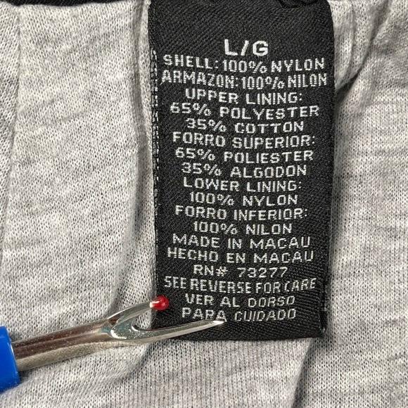 Tek Gear Pants Mens Large Black Gray Jersey Lined Windbreaker Vintage Y2K - Picture 15 of 16